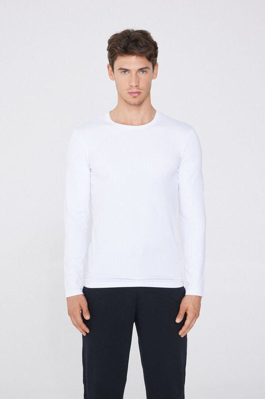 White Long Sleeve Tee Men